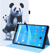 Voor Lenovo Tab M8 FHD TB-8505F/TB-8705X 8.0 inch Dier Patroon Horizontale Flip Lederen Case met Houder & Kaartsleuven & Fotolijst (Fietsen Panda)
