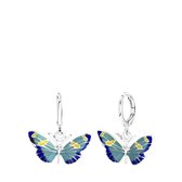 Zilverkleurige bijoux oorbellen met vlinder