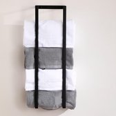 Handdoekrek Zwart - Hangend Rek - RVS - Mat - Inclusief Montage Materialen