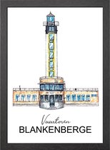 A2 VUURTOREN BLANKENBERGE POSTER IN FRAME - JOYIN