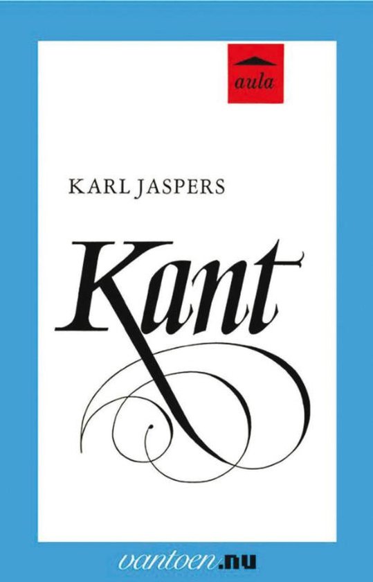 Boek "Kant" van Karl Jaspers met rode "aula" logo.