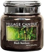 Village Candle Geurkaars Black Bamboo 6,5 X 7 Cm Wax Zwart