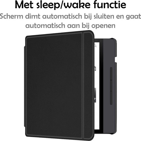 Hoesje Geschikt voor Tolino Vision 5 Hoes Bescherm Hoesje Case Sleep Cover - Hoes Geschikt voor Tolino Vision 5 Hoesje - Zwart van Hoesje  — afbeelding 4
