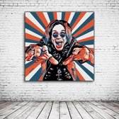 Pop Art Ozzy Osbourne Canvas - 100 x 100 cm - Canvasprint - Op dennenhouten kader - Geprint Schilderij - Popart Wanddecoratie