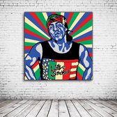 Pop Art Little Steven aka Steven Van Zandt Acrylglas - 100 x 100 cm op Acrylaat glas + Inox Spacers / RVS afstandhouders - Popart Wanddecoratie