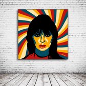 Pop Art Nico Poster in lijst - 90 x 90 cm en 2 cm dik - Fotopapier Mat 180 gr Framed - Popart Wanddecoratie inclusief lijst