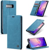 Casemania Hoesje Geschikt voor Samsung Galaxy S10 Plus Sky Blue - Portemonnee Book Case