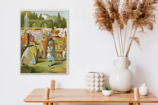 Peintures sur toile - Illustration du conte de fées Alice au pays des merveilles - 30x40 cm - Décoration murale