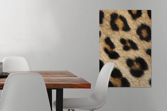 Fourrure de léopard 60x90 cm - Tirage photo sur toile (Décoration murale salon / chambre) / Peintures sur toile animaux sauvages