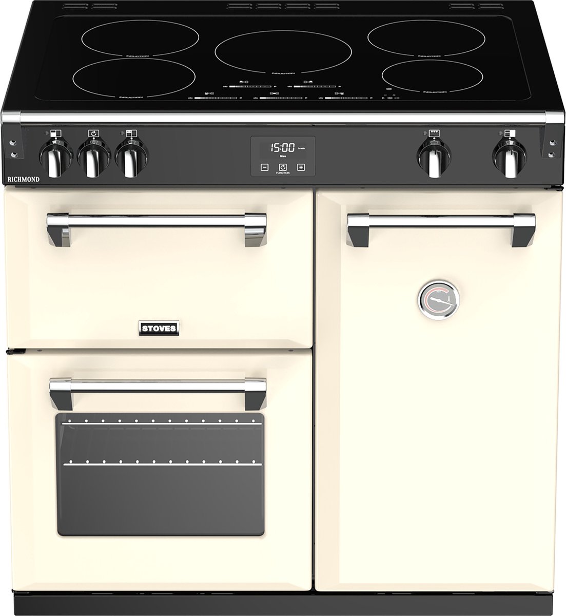 Stoves Richmond S900 Ei Range-fornuis Zone van inductiekookplaat A Crème