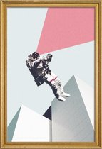 JUNIQE - Poster met houten lijst Out of This World -40x60 /Blauw &