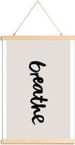JUNIQE - Posterhanger Breathe -20x30 /Grijs & Zwart