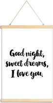 JUNIQE - Posterhanger Sweet Dreams -40x60 /Wit & Zwart