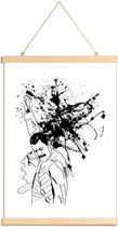 JUNIQE - Posterhanger Freddie -40x60 /Wit & Zwart