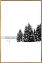 JUNIQE - Poster met kunststof lijst White White Winter 2/2 -60x90