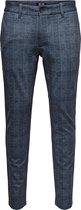 Only & Sons Broek Onsmark Check Pants Hy Gw 9887 Noos 22019887 Dress Blues Mannen Maat - W38 X L34