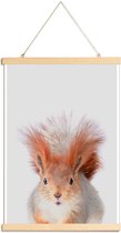 JUNIQE - Posterhanger Red Squirrel -60x90 /Grijs & Oranje
