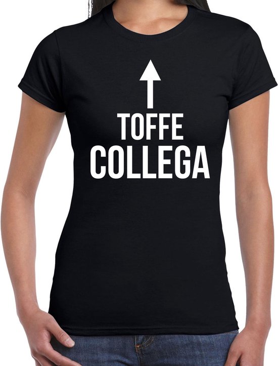 Toffe collega met pijl - Fantastische collega cadeau t-shirt zwart dames - Kado shirt / verjaardag cadeau XL