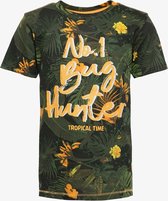 TwoDay jongens T-shirt met bloemenprint - Groen - Maat 158/164
