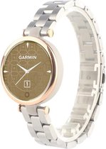 Stalen Smartwatch bandje - Geschikt voor  Garmin Lily stalen band - zilver - Strap-it Horlogeband / Polsband / Armband
