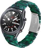 Resin Smartwatch bandje - Geschikt voor  Samsung Galaxy Watch 3 45mm resin band - groen - Strap-it Horlogeband / Polsband / Armband