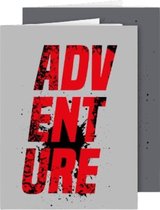 Verhaak Schrift Adventure Ruit A4 Papier Grijs/rood 2 Stuks