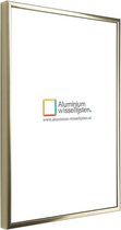 Aluminium Wissellijst A3 29.7 x 42 Glans Goud - Ontspiegeld Glas - Art.nr.: 048-001