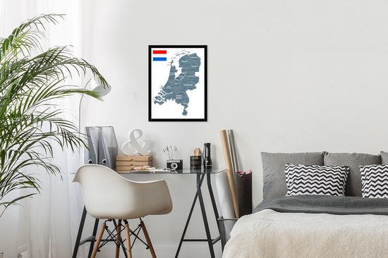 Carte grise des Nederland 30x40 cm - petite