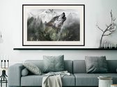 Artgeist - Schilderij - Wolfs Territory - Multicolor - 60 X 40 Cm