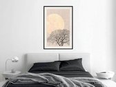 Artgeist - Schilderij - Tree In The Morning - Multicolor - 40 X 60 Cm