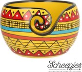 Scheepjes Beschilderde Yarn Bowl  Mango Yellow Stripe