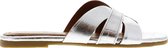 Tango | Madison 2-b silver leahter slipper straps - cognac sole | Maat: 42