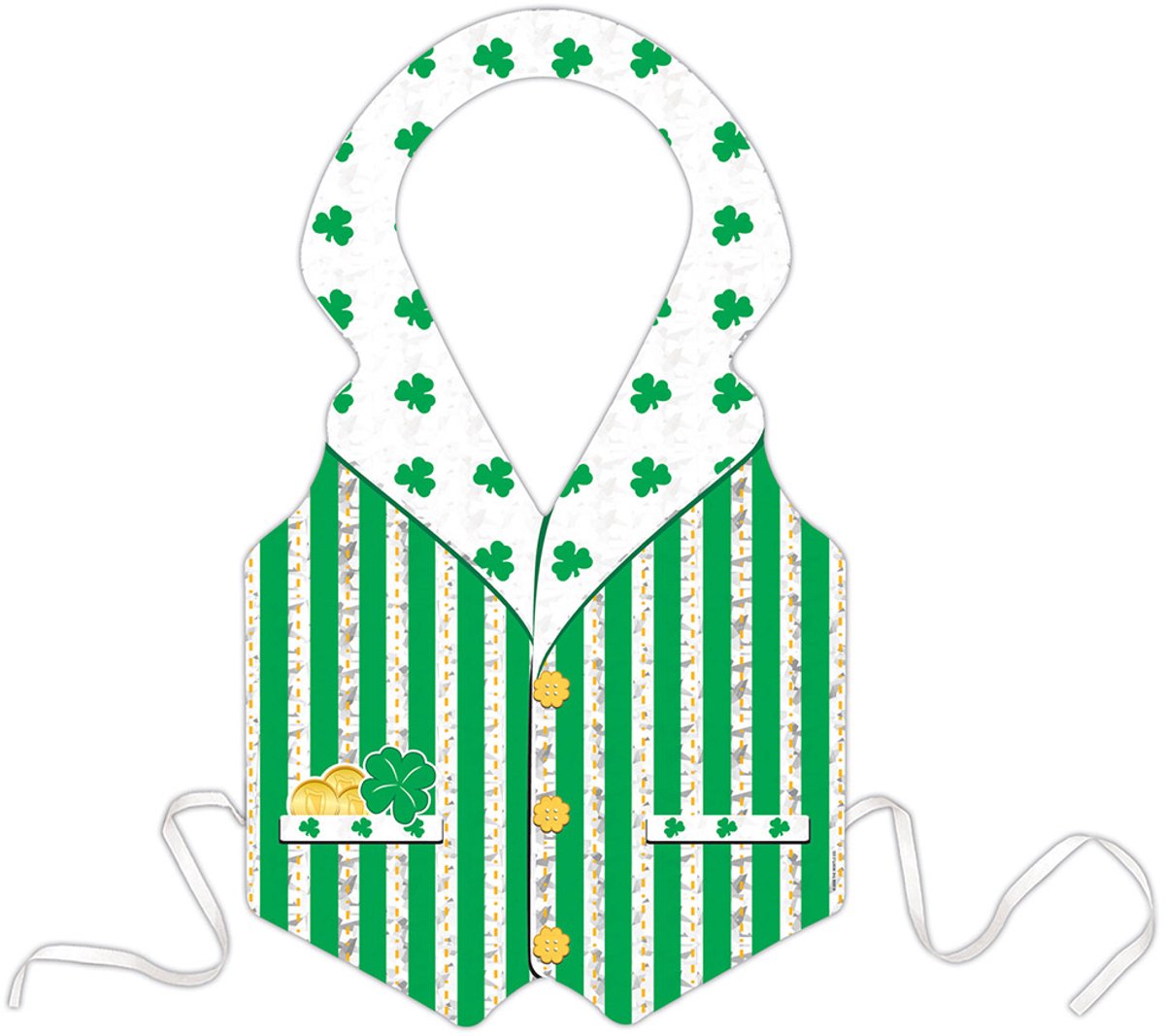 360 DEGREES - Groene plastic Leprechaun schort voor Saint-Patrick