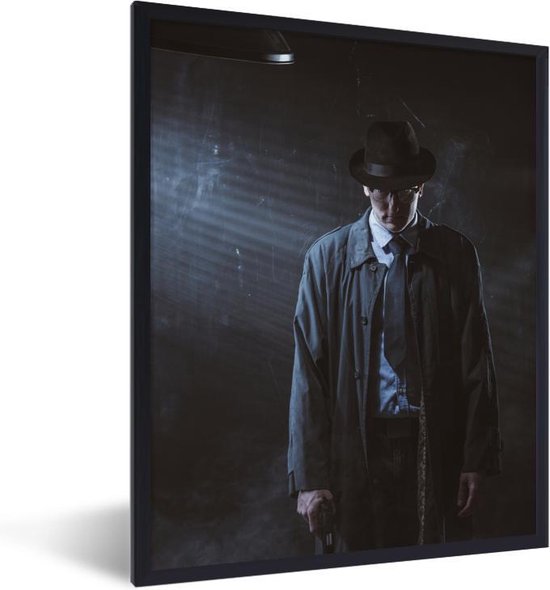 Photo en cadre - Homme au chapeau en cours de cadre photo éclairé noir sans  passe... | bol.com