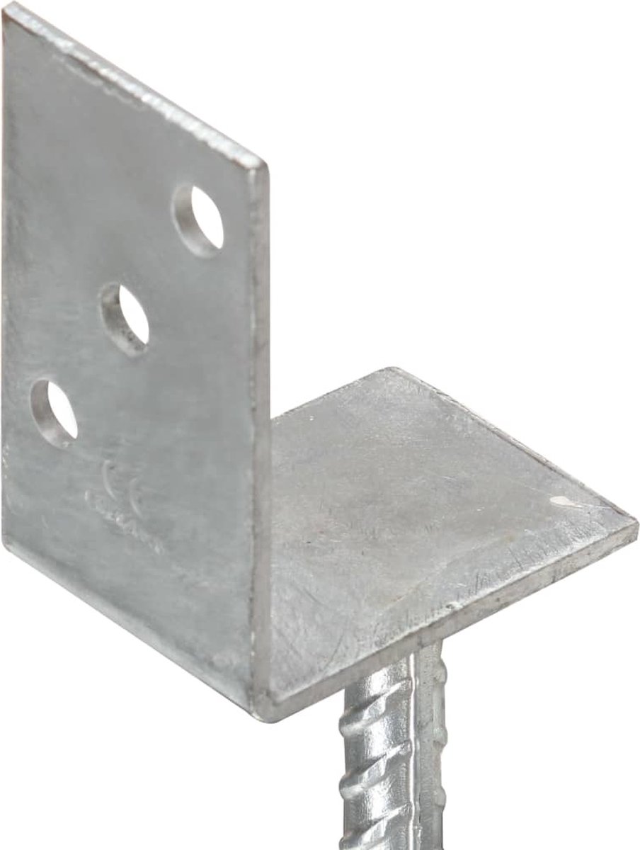 vidaXL - Hekankers - 12 - stuks - Zilver - 8x6x30 - cm - Gegalvaniseerd - staal
