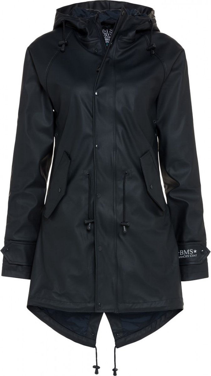 Donkerblauwe dames regenjas parka HafenCity® van BMS
