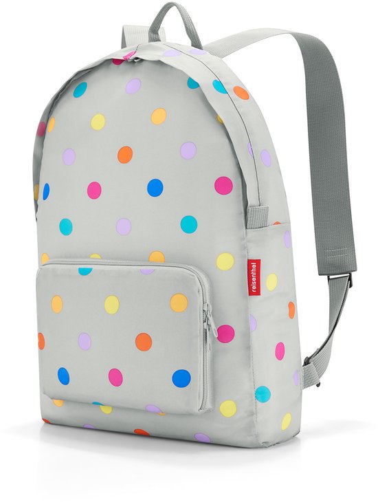 Reisenthel Mini Maxi Rucksack Rugzak - Opvouwbaar - 14L - StoneGrey Dots Lichtgrijs