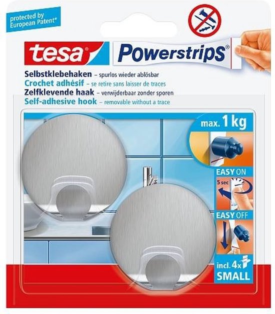 Tesa waterproof haken S metaal-kunststof