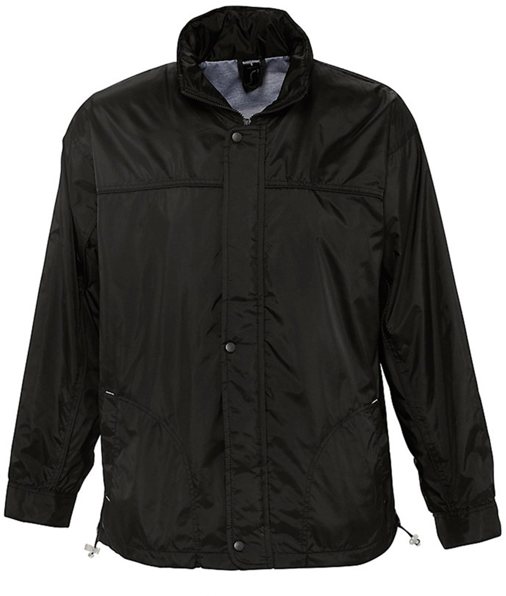 SOLS Mistral Unisex Gevoerde Lichtgewicht Windbreker Jasje Zwart