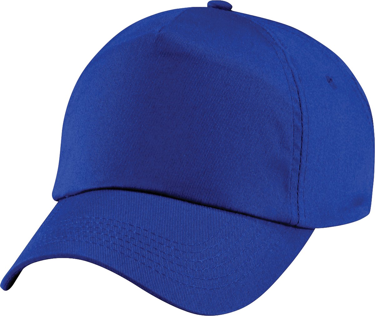Beechfield Uniseks Effen Originele  Baseball Cap met 5 panelen (Royaal Blauw)