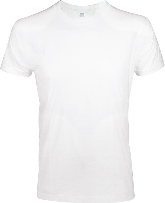 T-shirt à manches courtes coupe slim Imperial SOLS pour hommes (Wit)