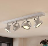 Arcchio - LED plafondlamp - 4 lichts - aluminium, metaal - H: 14.8 cm - GU10 - wit - A+ - inclusief lichtbronnen