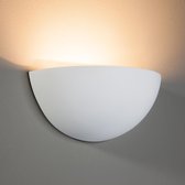 Lindby - Wandlamp - 1licht - gips, metaal - H: 13 cm - E14 - wit