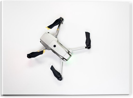 Acrylglas - Bovenaanzicht van Drone op Witte Achtergrond - 40x30cm Foto op Acrylglas (Wanddecoratie op Acrylglas)
