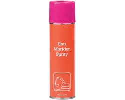Bouwplaatsmarkeerverf, roze, 500 ml