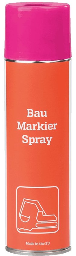 Bouwplaatsmarkeerverf, roze, 500 ml