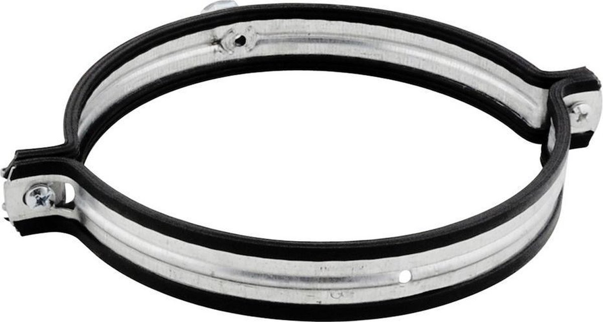 Walraven BIS Aero SV bevestigingsbeugel voor luchtkanalen m. rubber inlage M8 Ø125mm geluiddempend van TPE rubber