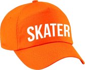 Skater pet oranje voor meisjes en jongens - Stoere pet kinderen voor stoere skaters