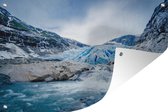 Muurdecoratie Briksdal gletsjer - 180x120 cm - Tuinposter - Tuindoek - Buitenposter