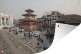 Muurdecoratie Het Durbar-plein in Kathmandu in Nepal - 180x120 cm - Tuinposter - Tuindoek - Buitenposter